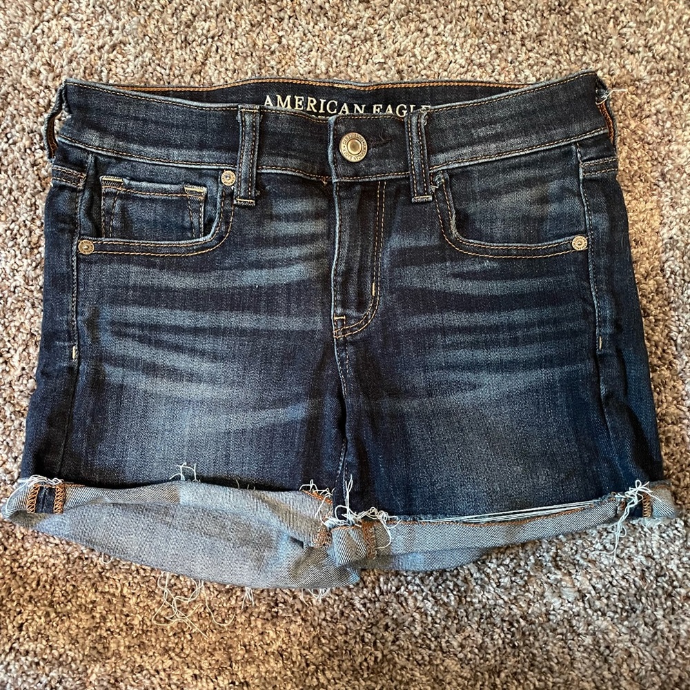 American eagle midi jean shorts size 4